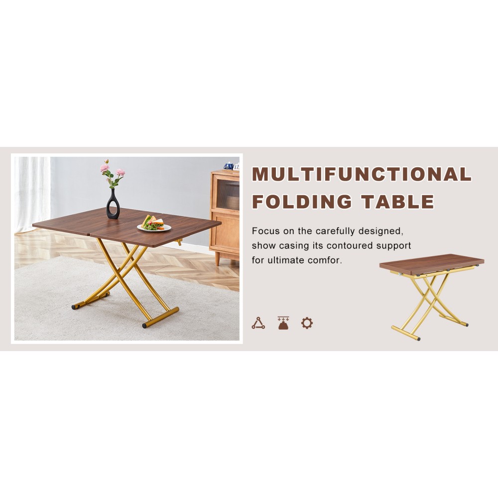 Adjustable Height Lift Table Desk for Dining, Office & Coffee Table