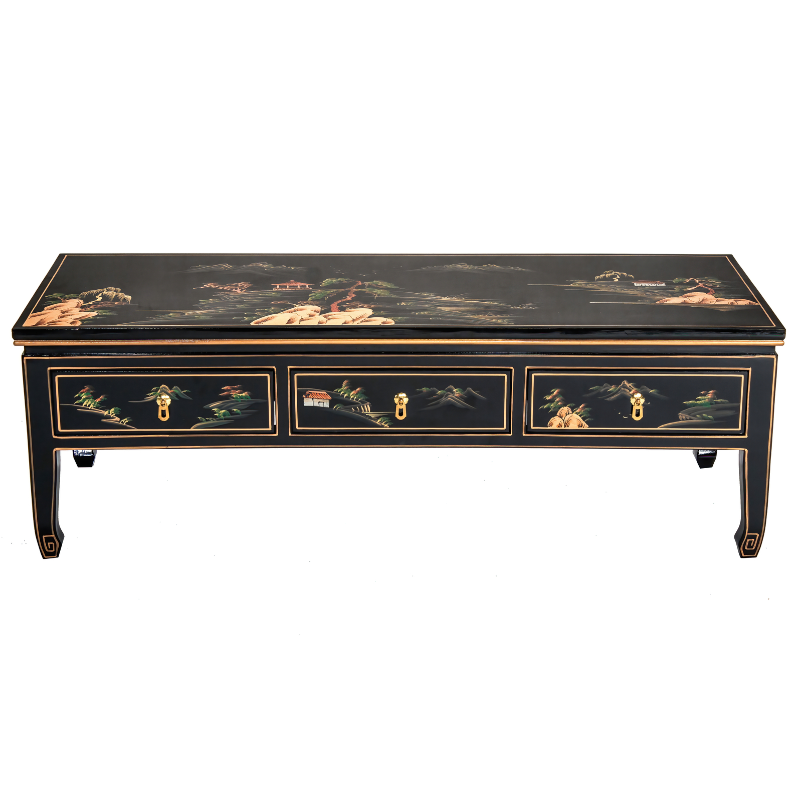 Black Lacquer Coffee Table – Landscape