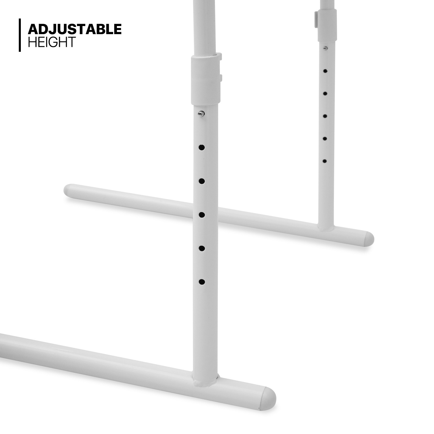 White Folding Adjustable Height TV Tray Portable Sofa Bed Side Table Laptop Desk
