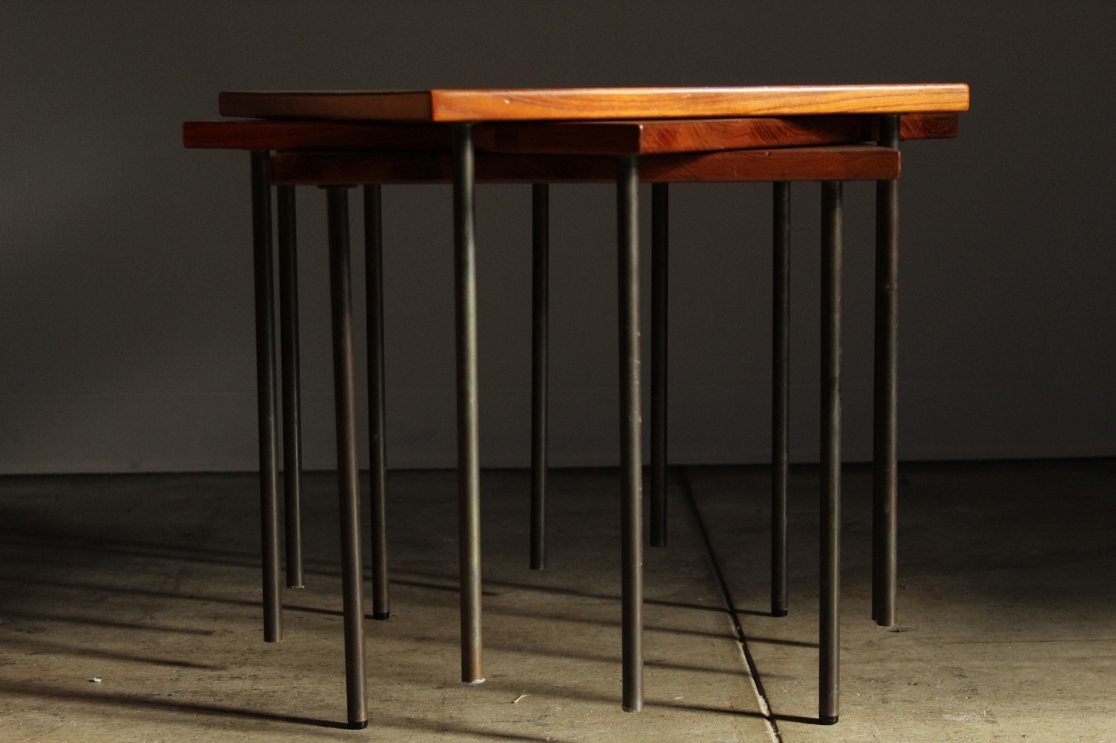 Peter Hvidt and Orla Molgaard Teak Stacking Tables, 1960s