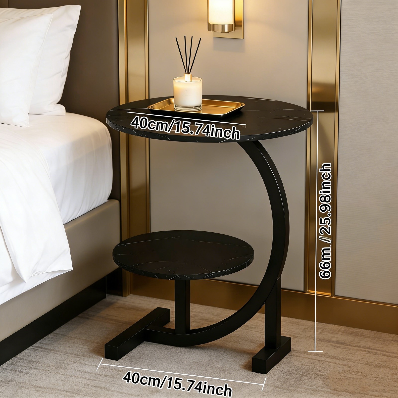 Indoor/Outdoor End/Side Table Space-Saving Design for Living Rooms Bedroom New