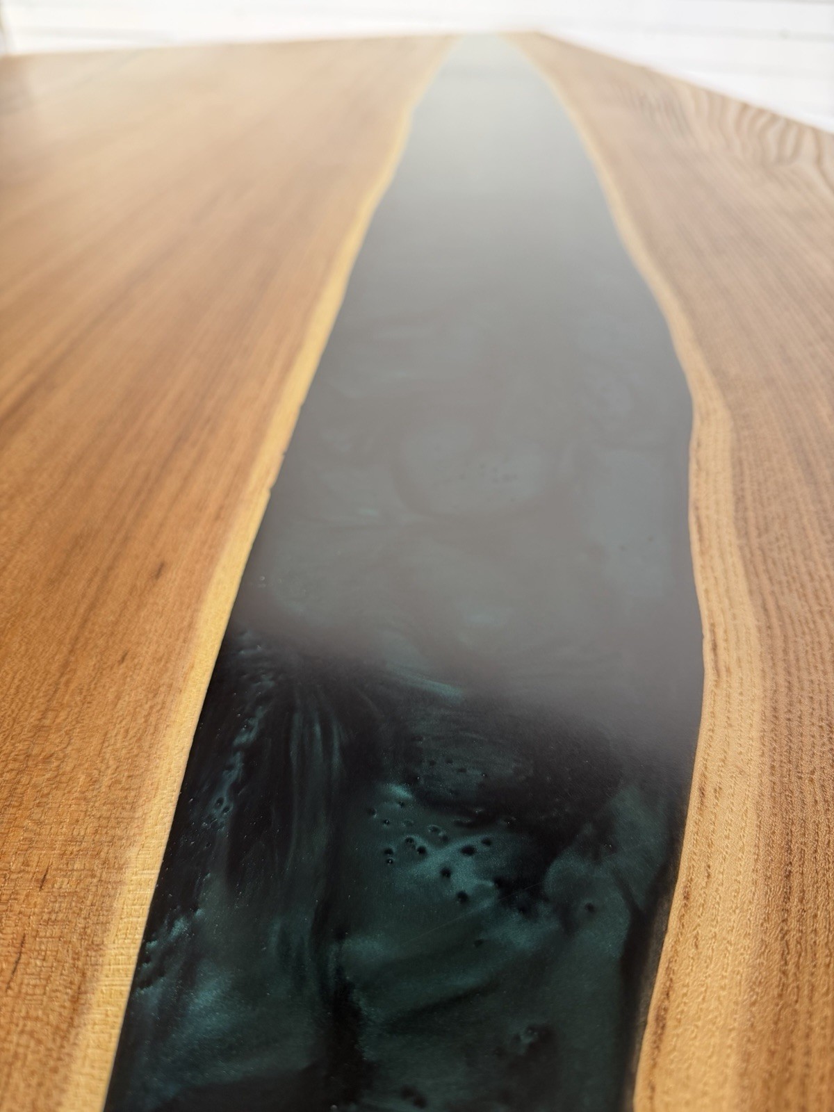 Forest Green Epoxy Elm Coffee Table Epoxy Resin Table Hand Made