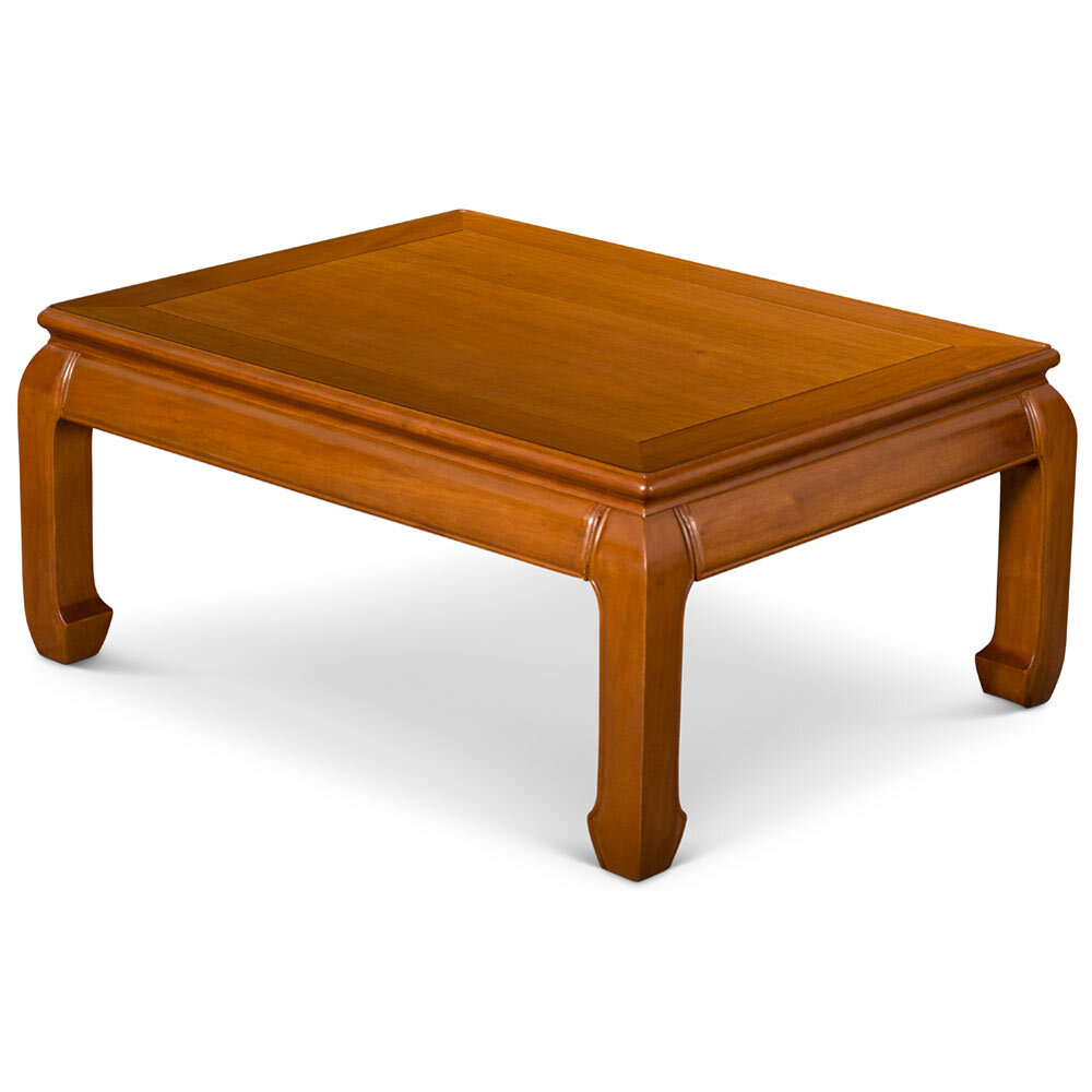 US SELLER – Natural Finish Rosewood Ming Rectangular Chinese Coffee Table
