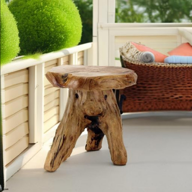 New 14″ Cedar Stump Stool | Live Edge End Table, Plant Stand, Nightstand