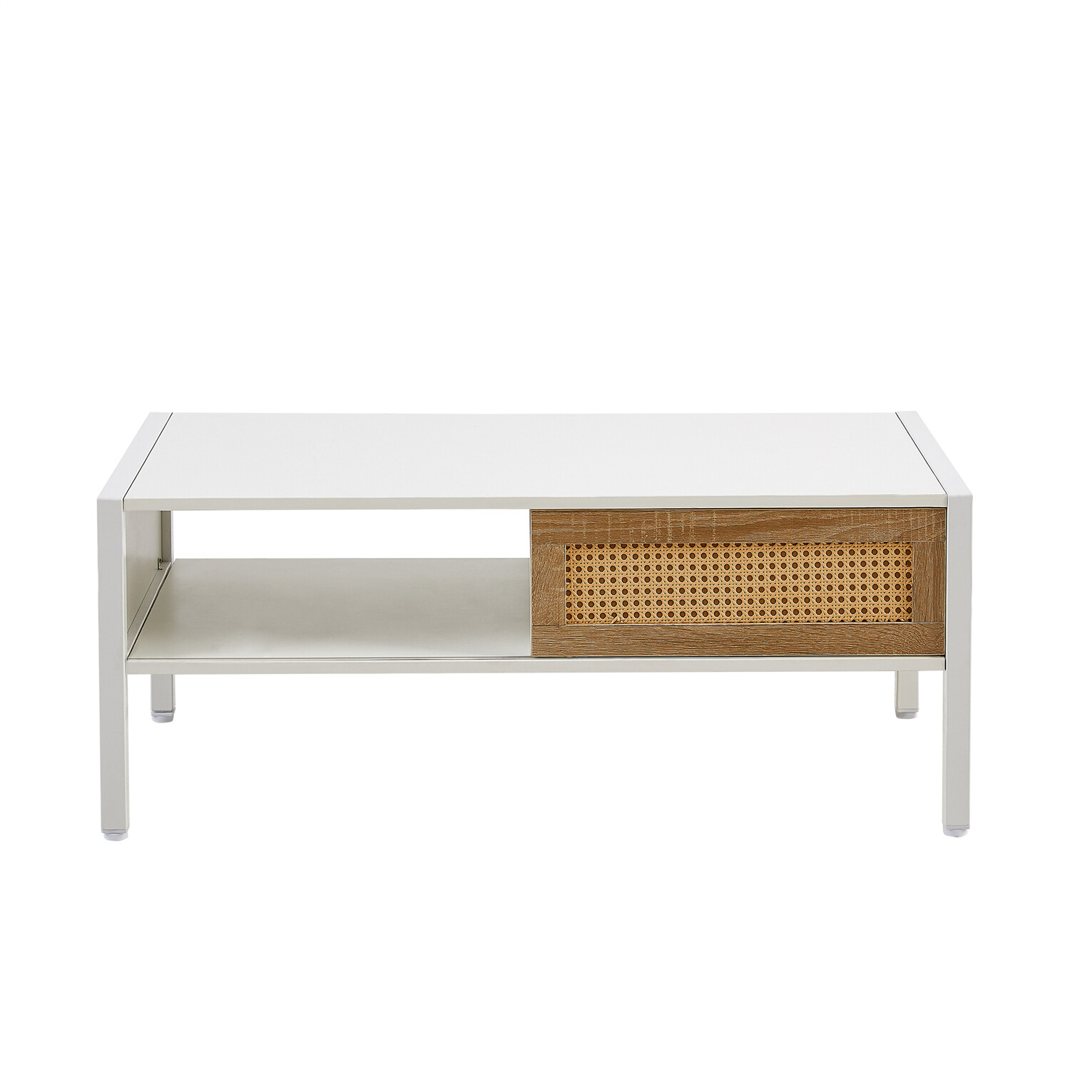 40″ Coffee Table Center Cocktail Table Rattan Side End Table for Living Room US