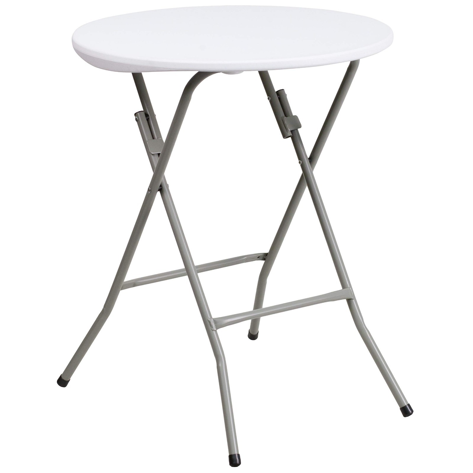 2′ Round Plastic Folding Table – All-Occasion Indoor/Outdoor Event Banquet Table