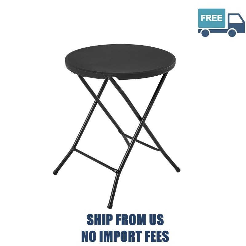Mainstays 24″ Round Bistro Folding Table, Black