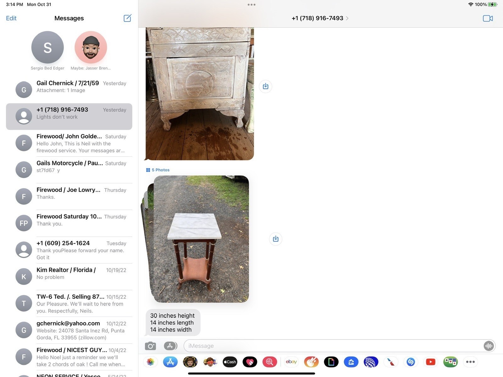 MARBLE SQUARE & WOOD END TABLE. GREAT DECOR FOR ANY ROOM