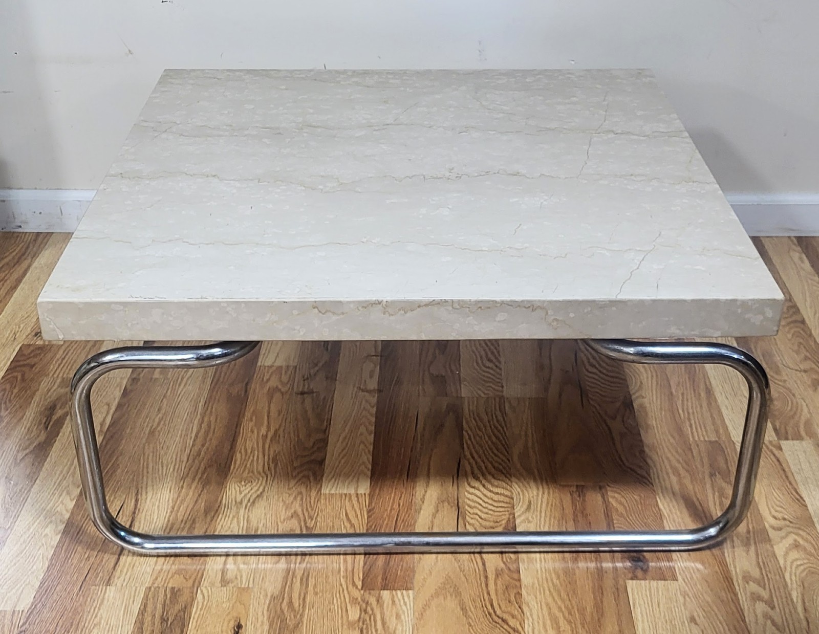 PAIR Vintage M McCARTHY Mid-Century MODERN Chrome & Marble CASSINA COFFEE TABLES