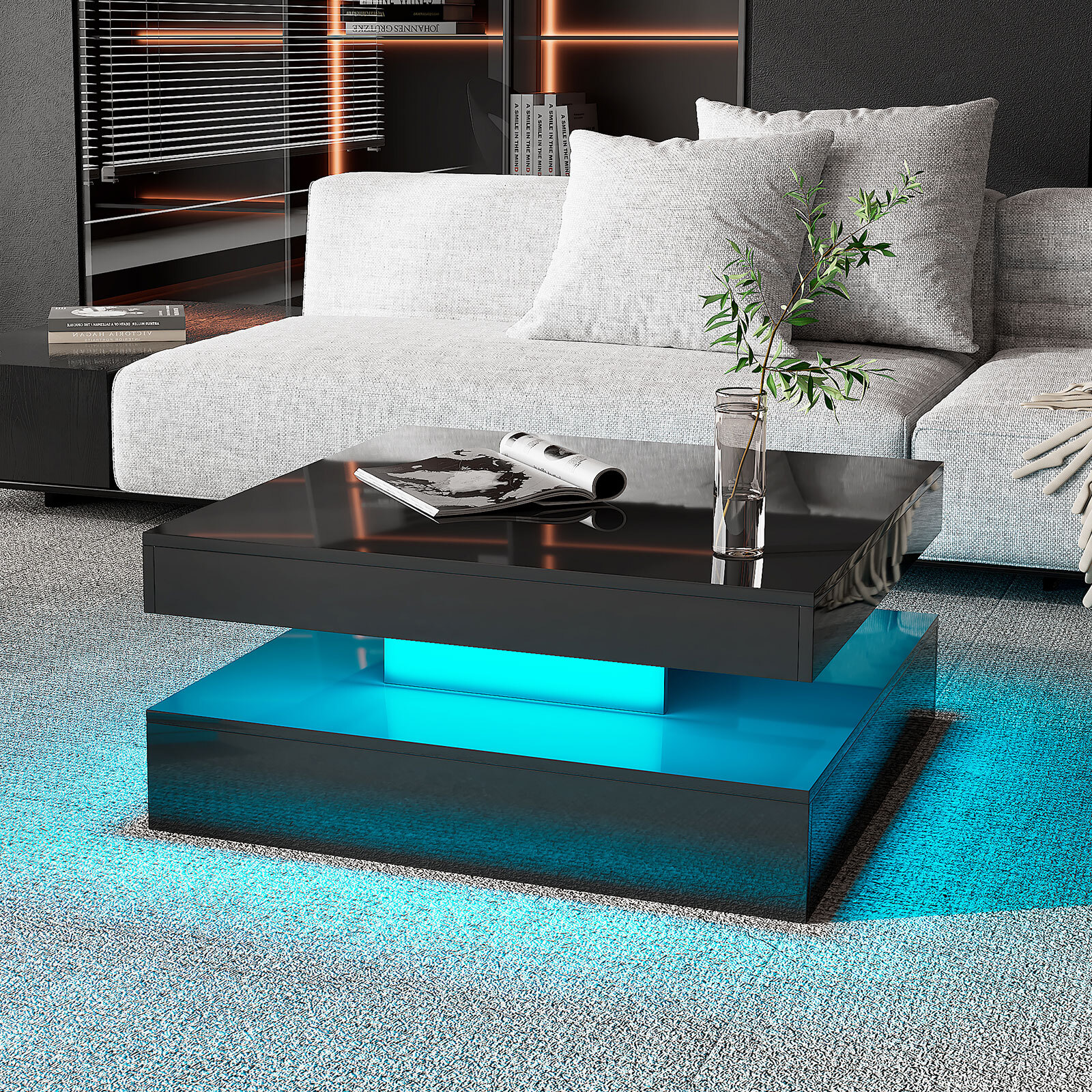 Modern LED lighting coffee table LED living room coffee table coffee table coffe