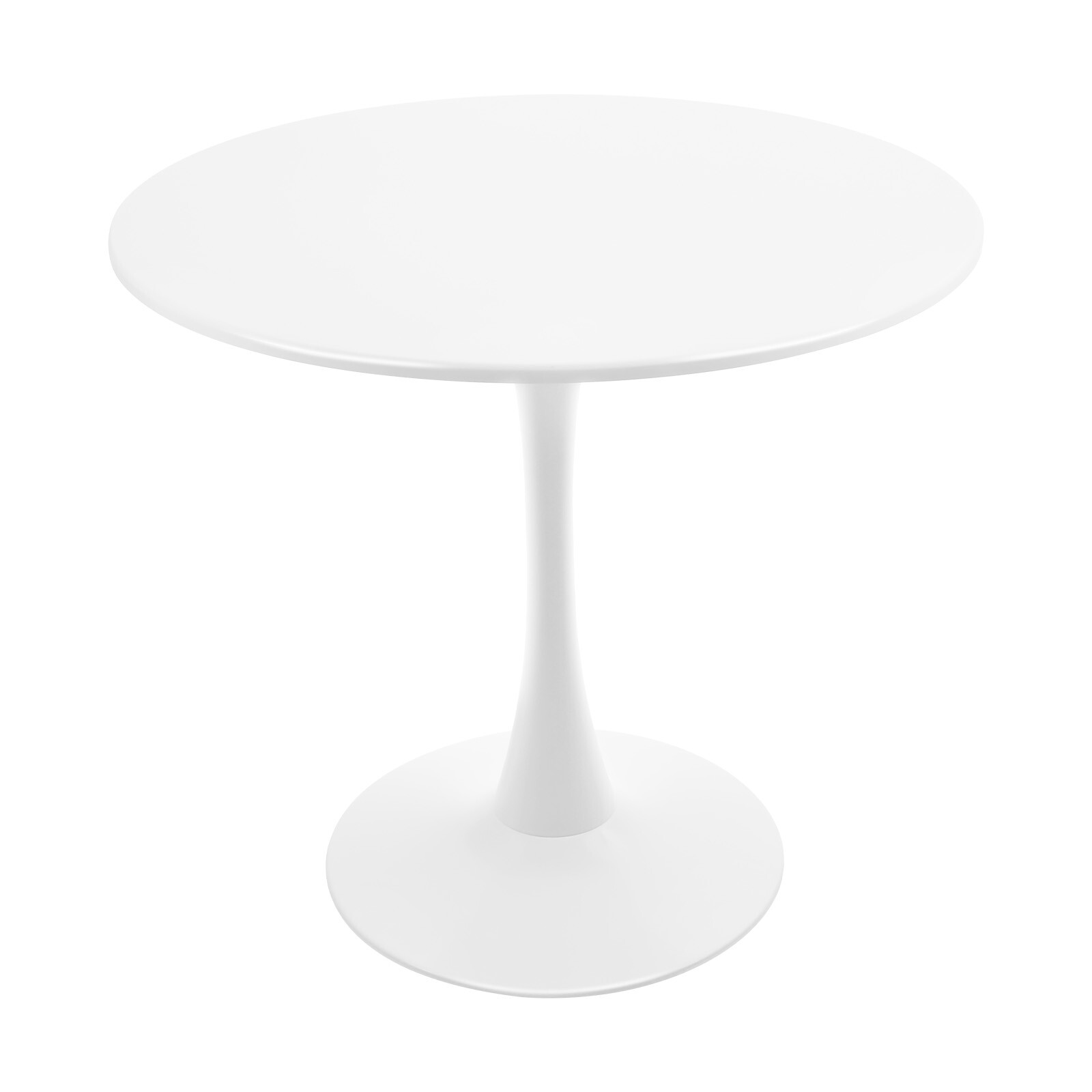 Round Tulip Pedestal Dining Table Mid-Century Modern Coffee Leisure Table White