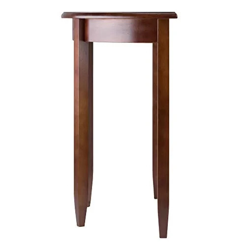 Small Half Moon Console Table Hall Entryway Living Room Wooden Accent Display