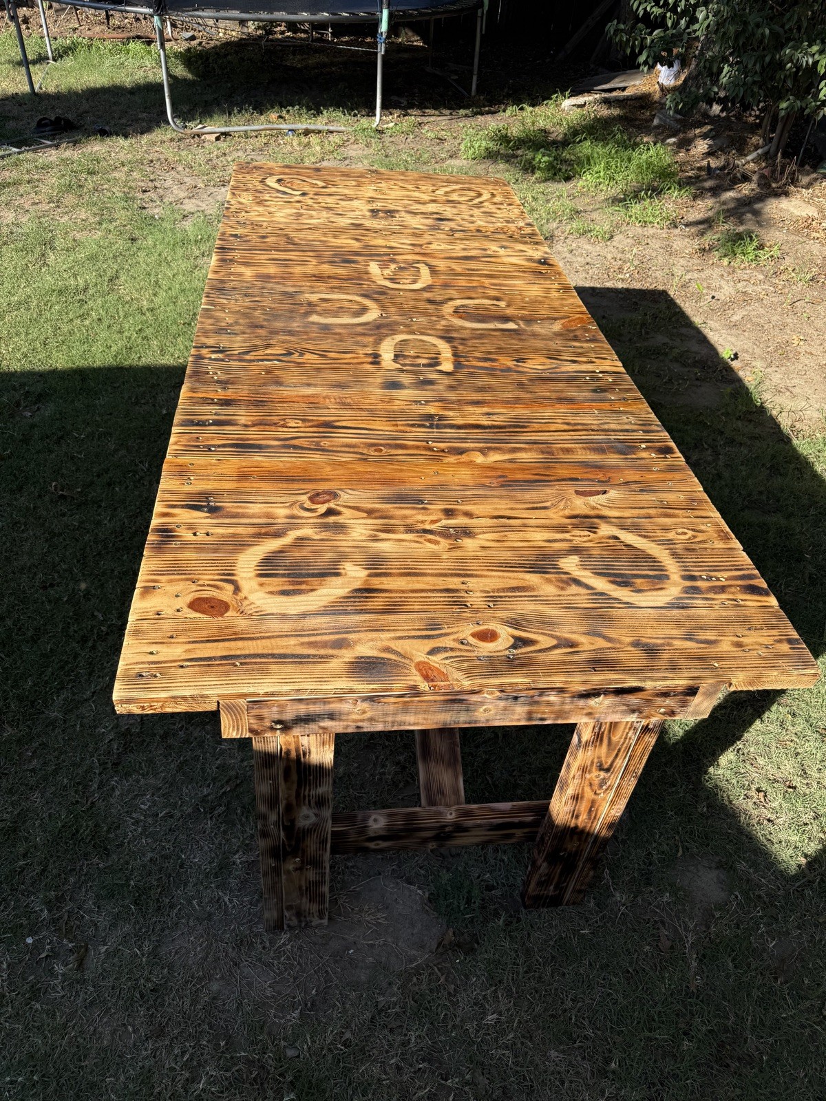 handmade outdoor or indore table and banchs