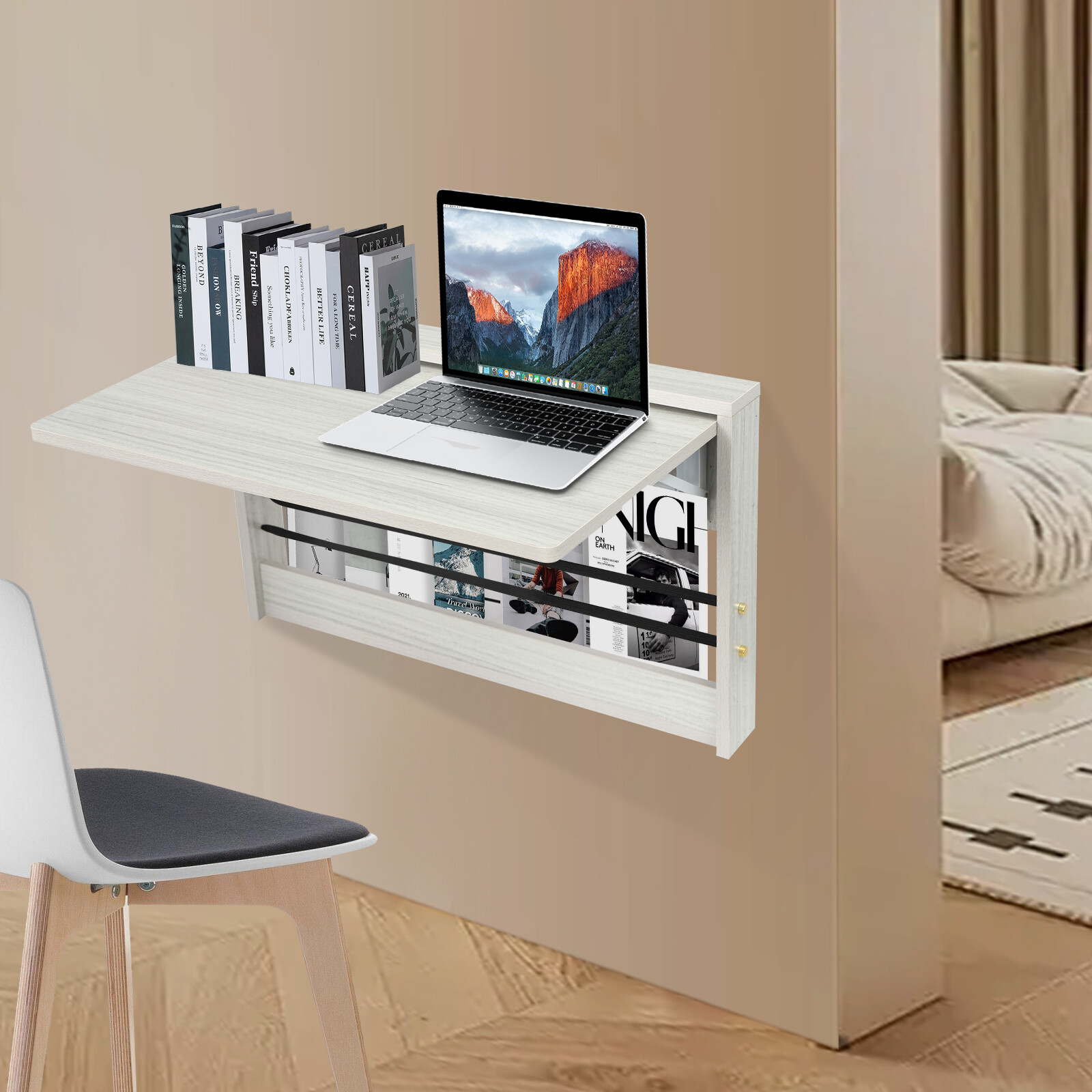 Wall-mounted Folding Table 90° Foldable Wall Table Fold Down Table 24.8×16.3 in