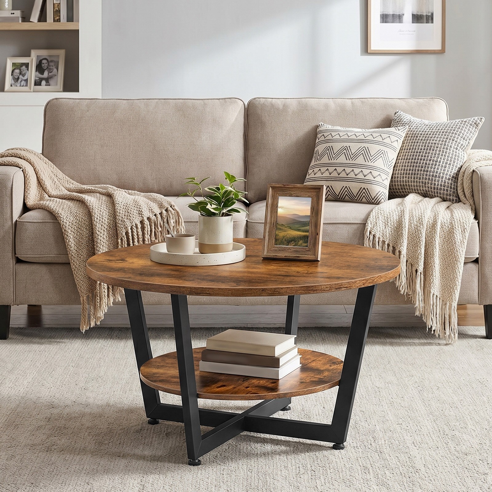 Coffee Table Center Tables for Reception Room Office 31.5″L x 31.5″W x 19.5″H