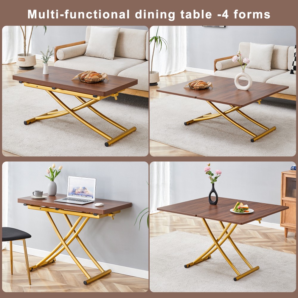 Adjustable Height Lift Table Desk for Dining, Office & Coffee Table