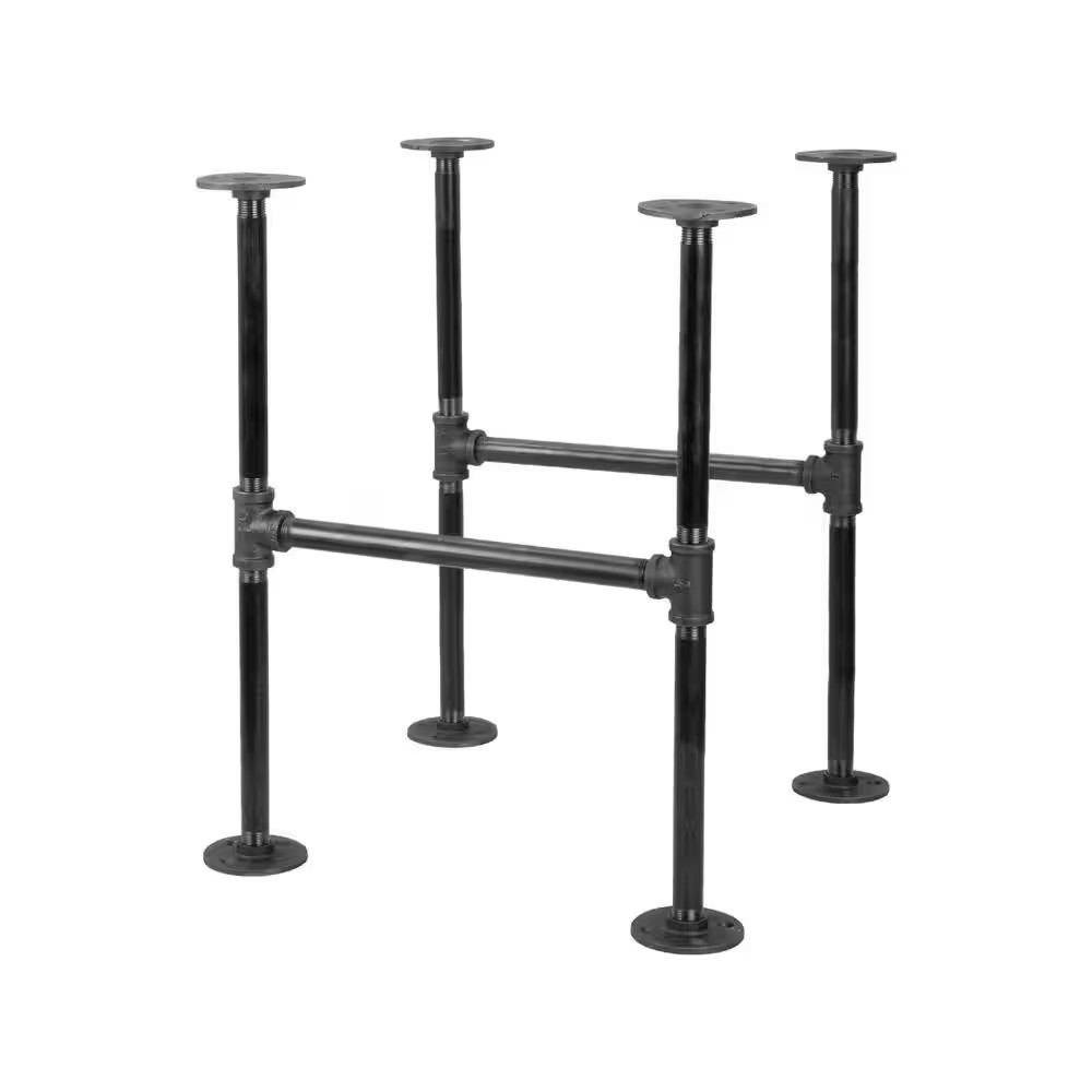 1/2 In. Black Pipe 16.5 In. W X 19.5 In. H “H” Design End Table Leg Kit