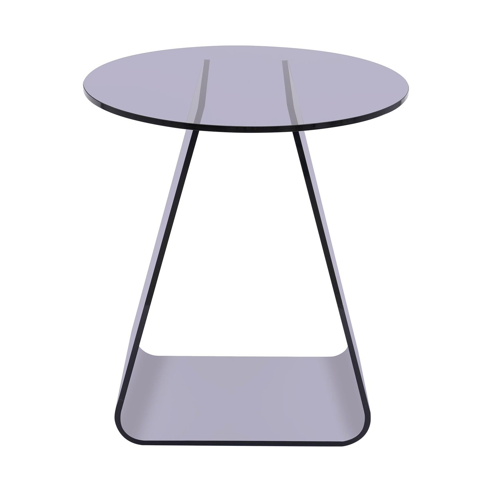 17.71in H Side Table Acrylic End Table Modern Nightstand Floorstand Coffee Desk