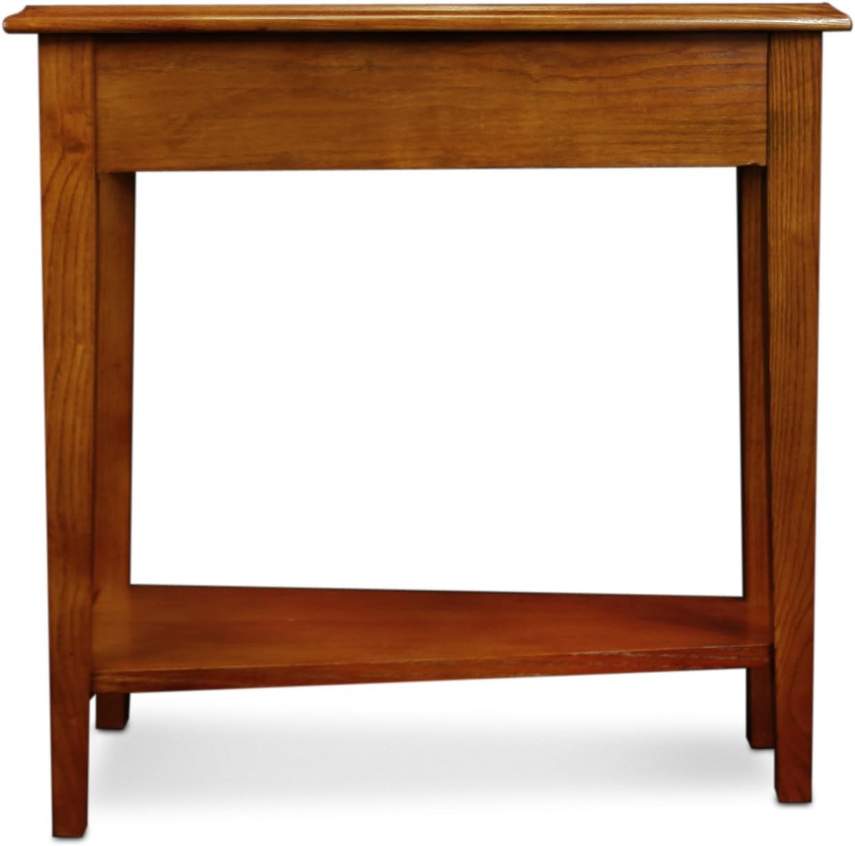 9035-MED Recliner Wedge Table with Shelf, Medium Oak, 24 in X 15 in X 24 In