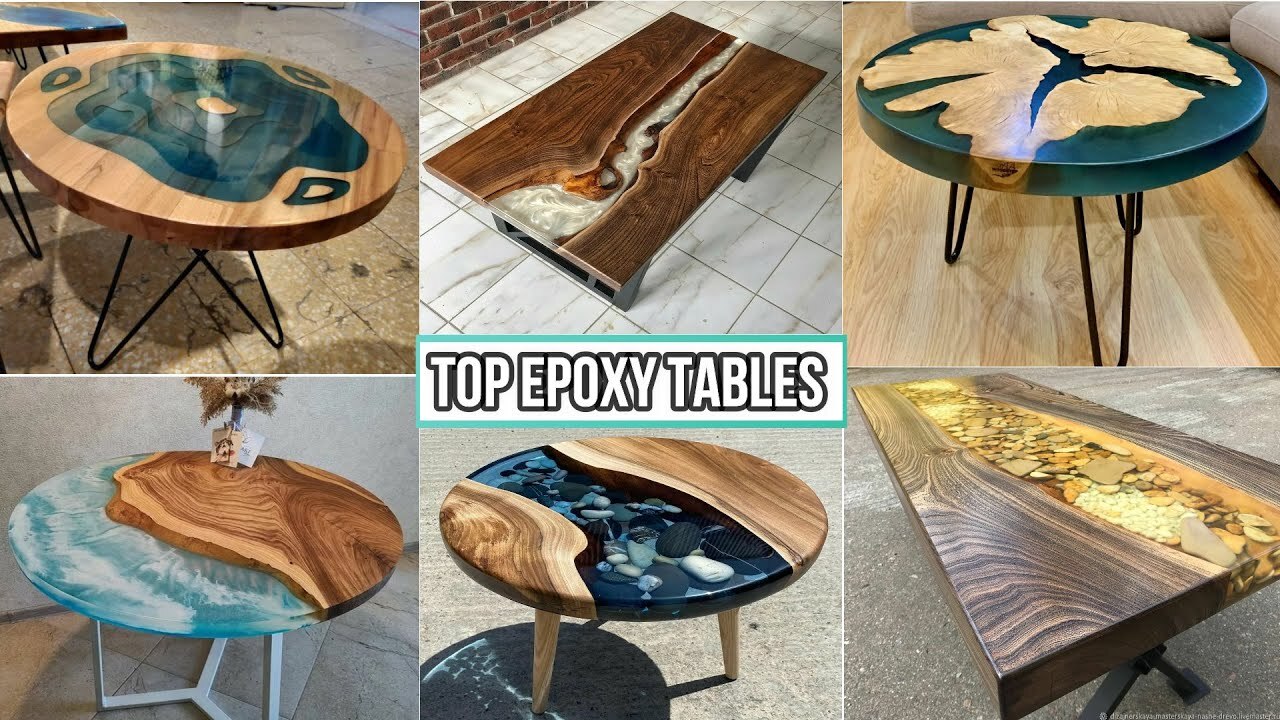 White Resin River Live Edge Dining Table | Handmade Solid Wood Epoxy Table