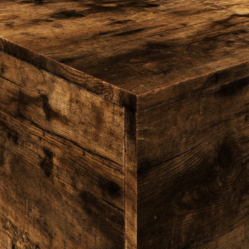Coffee Table Smoked Oak Engineered wood 35.4×19.7×15.7 in