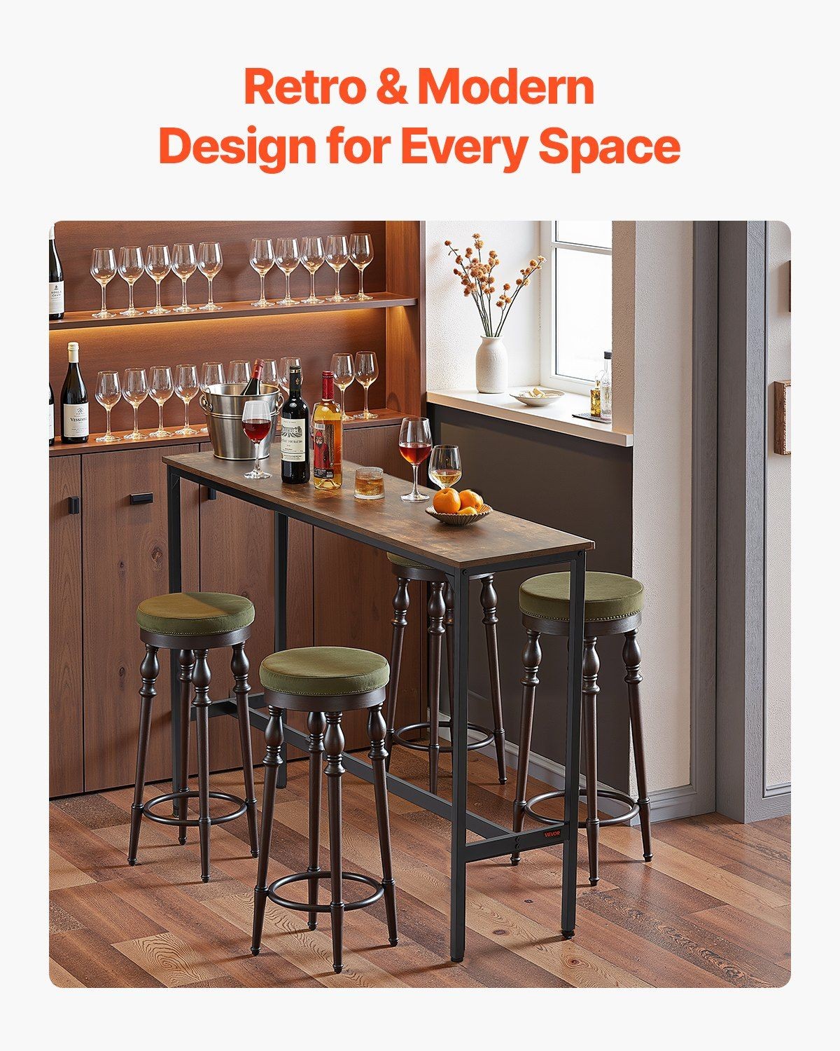 55x15x39 in Cocktail Coffee Counter Table Bar Height Pub Table Kitchen Dining