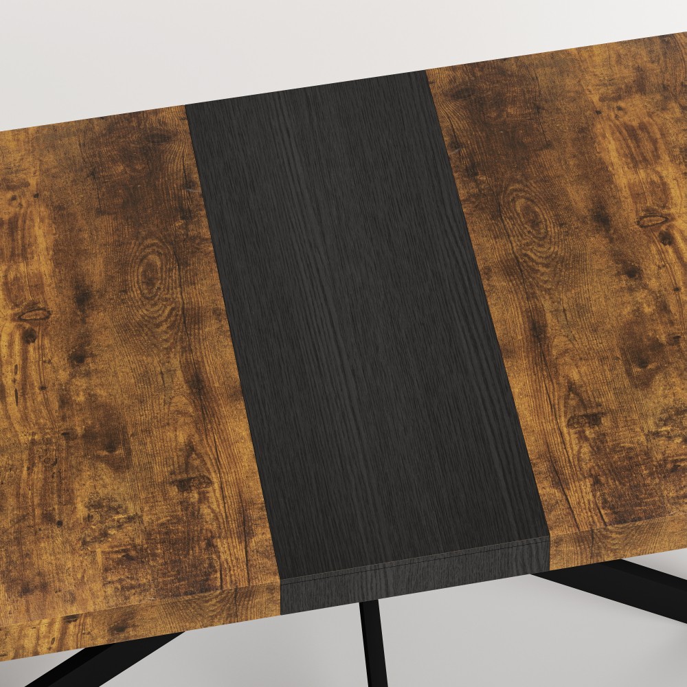 55.11″-70.86″Retro Rectangular Stretch Dining Table, Grey Carole Top