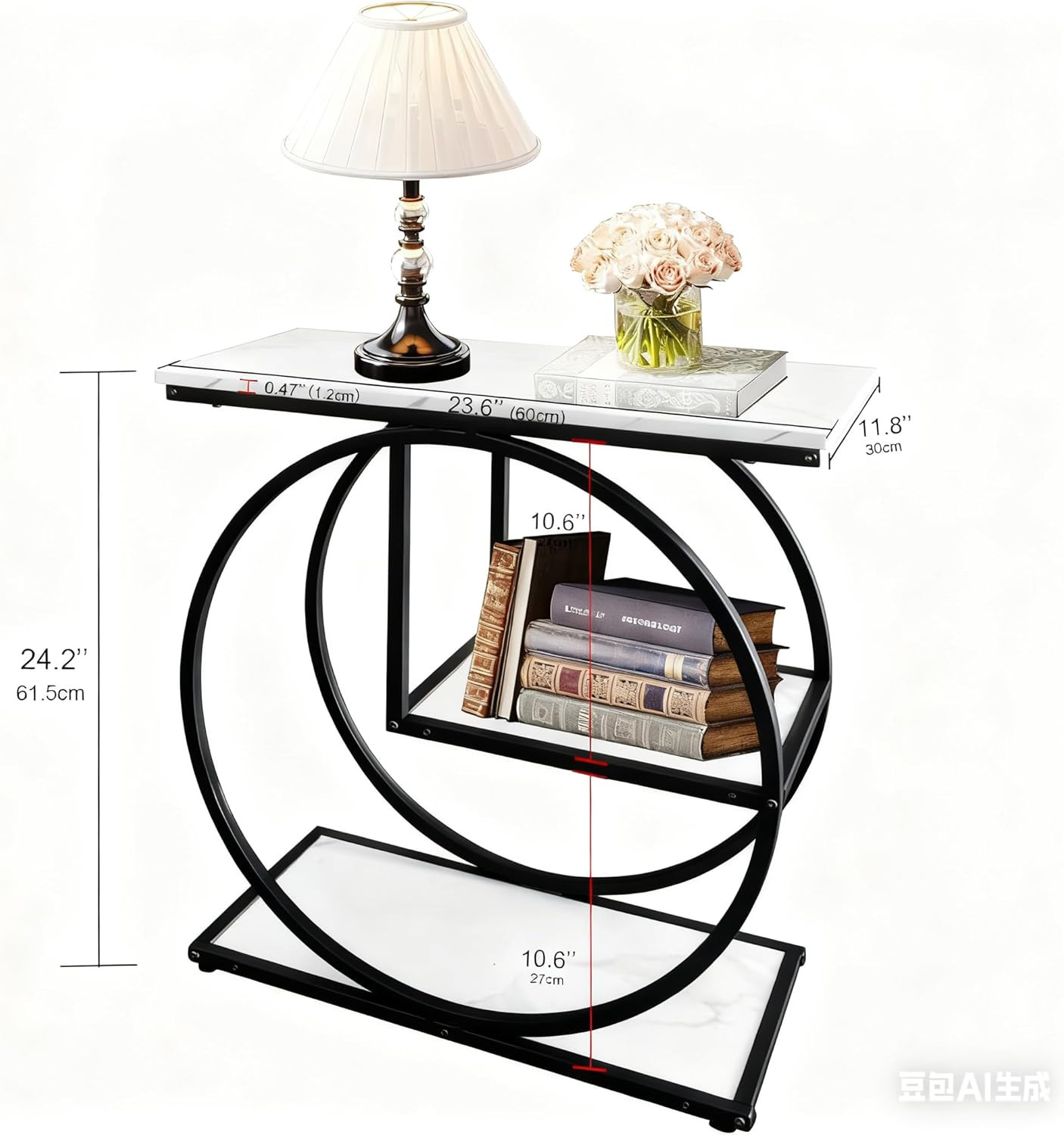 Stylish Black 3-Tier Side Table Set with Storage for Living Room & Bedroom