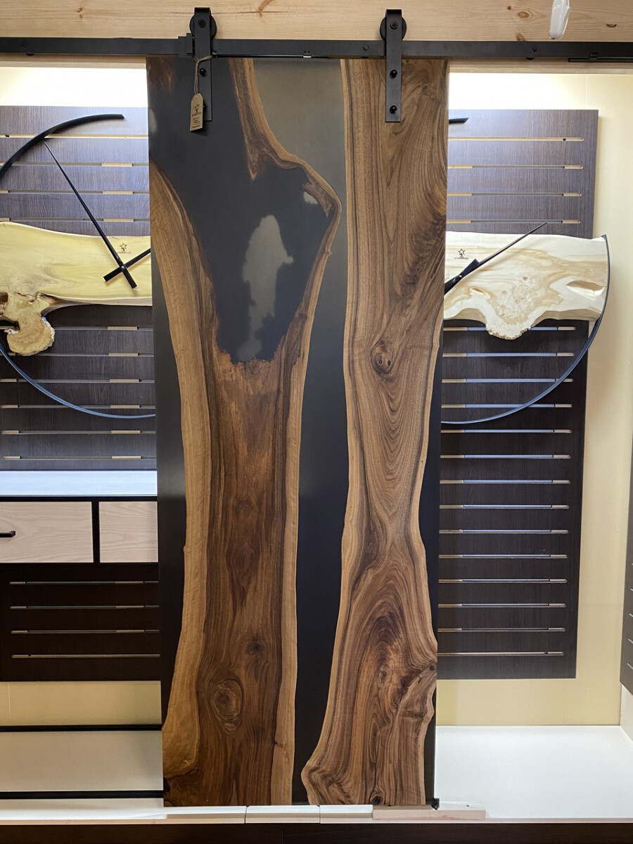 Epoxy Door ,Wood Hanging Door Epoxy Resin Sliding Door Outdoor Door Home Decor