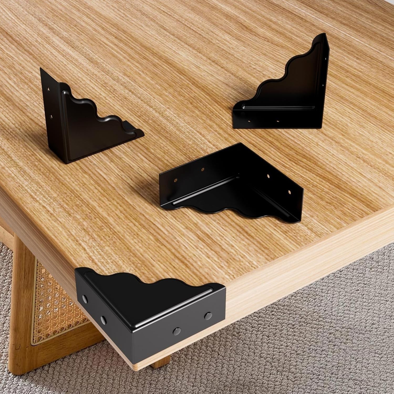 4pcs Table Metal Corner Protectors Minimalist Desk Cabinet Furniture Edge Guards