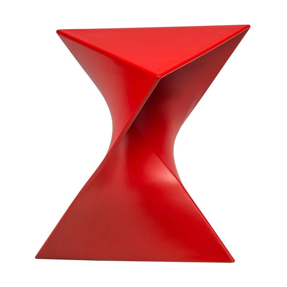 Randolph Triangular Twist End Side Table ABS/PC Plastic – Multiple Colors