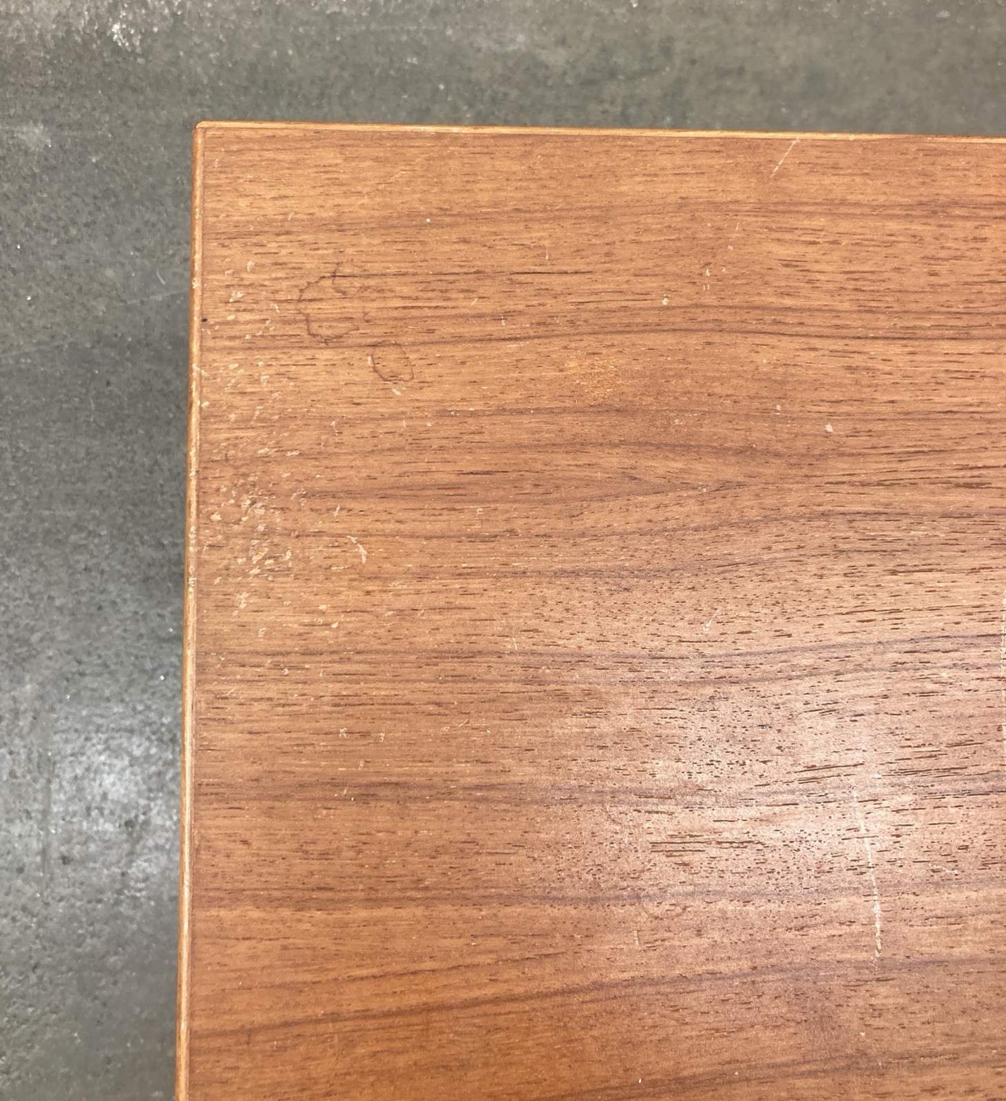 Book Matched Teak Veneer Table Portable By Bent Silberg Møbler DENMARK MCM: READ