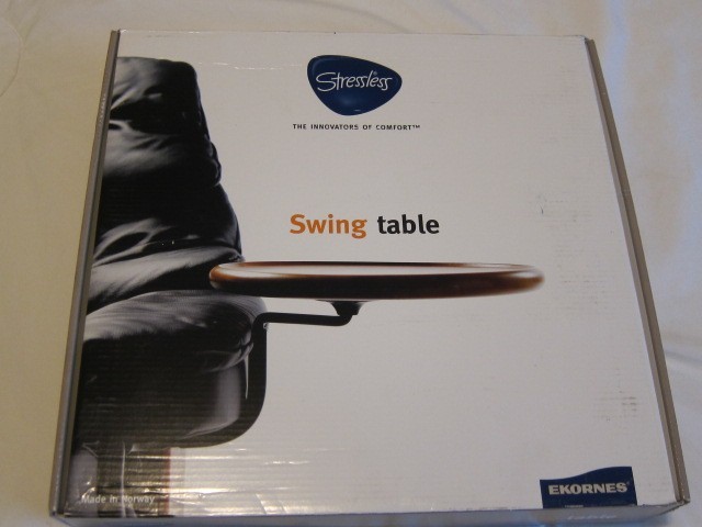 Ekornes Stressless Swing Round Table TEAK STAIN Made In Norway – New in box