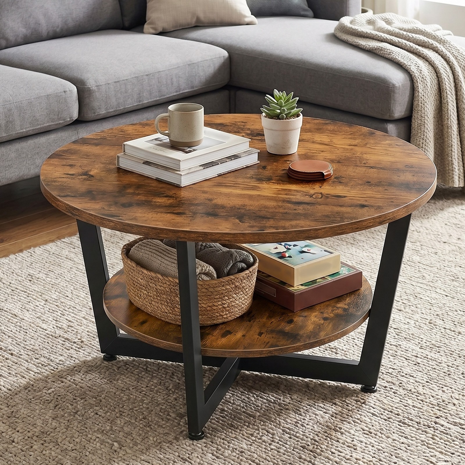 Coffee Table Center Tables for Reception Room Office 31.5″L x 31.5″W x 19.5″H