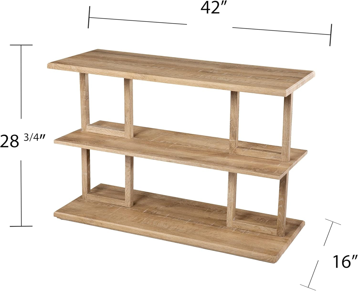 Markworth 42″ Natural Wood Geometric Console Table by