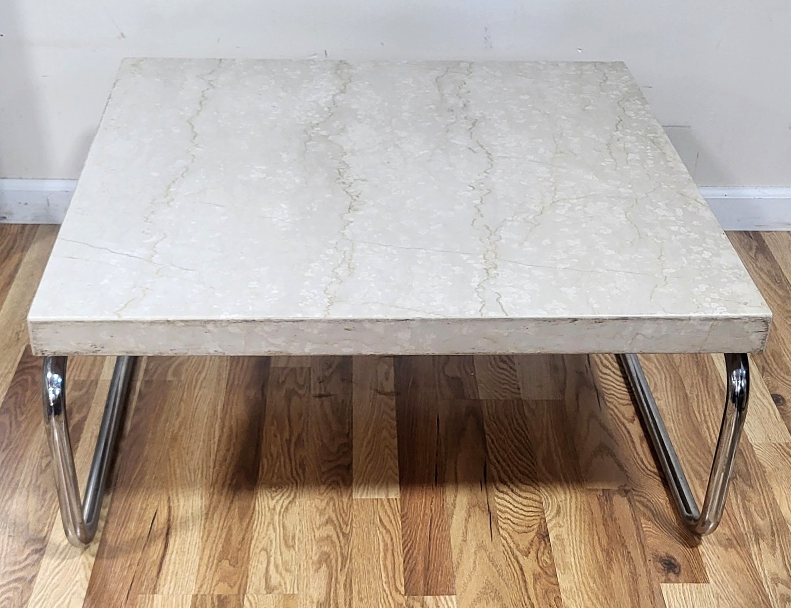 PAIR Vintage M McCARTHY Mid-Century MODERN Chrome & Marble CASSINA COFFEE TABLES