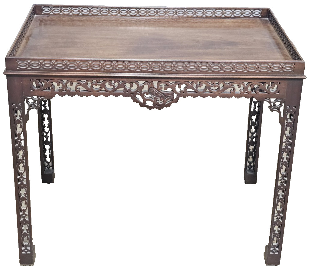 Kittinger Williamsburg Mahogany Chippendale Byrd China Table CW 192 Rare