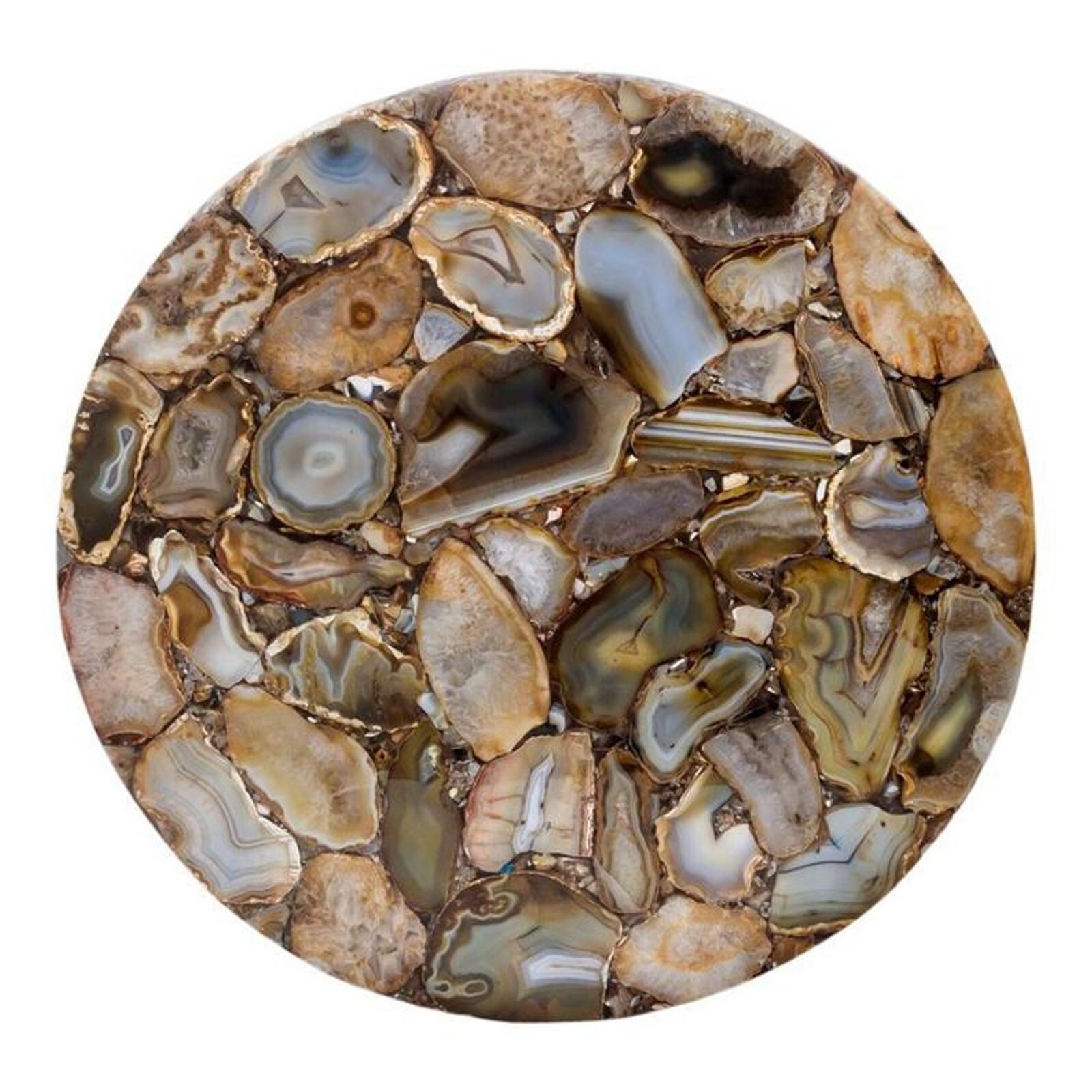 Epoxy Coffee Table Top with Royal Look Round Balcony Table for Home and Hotel