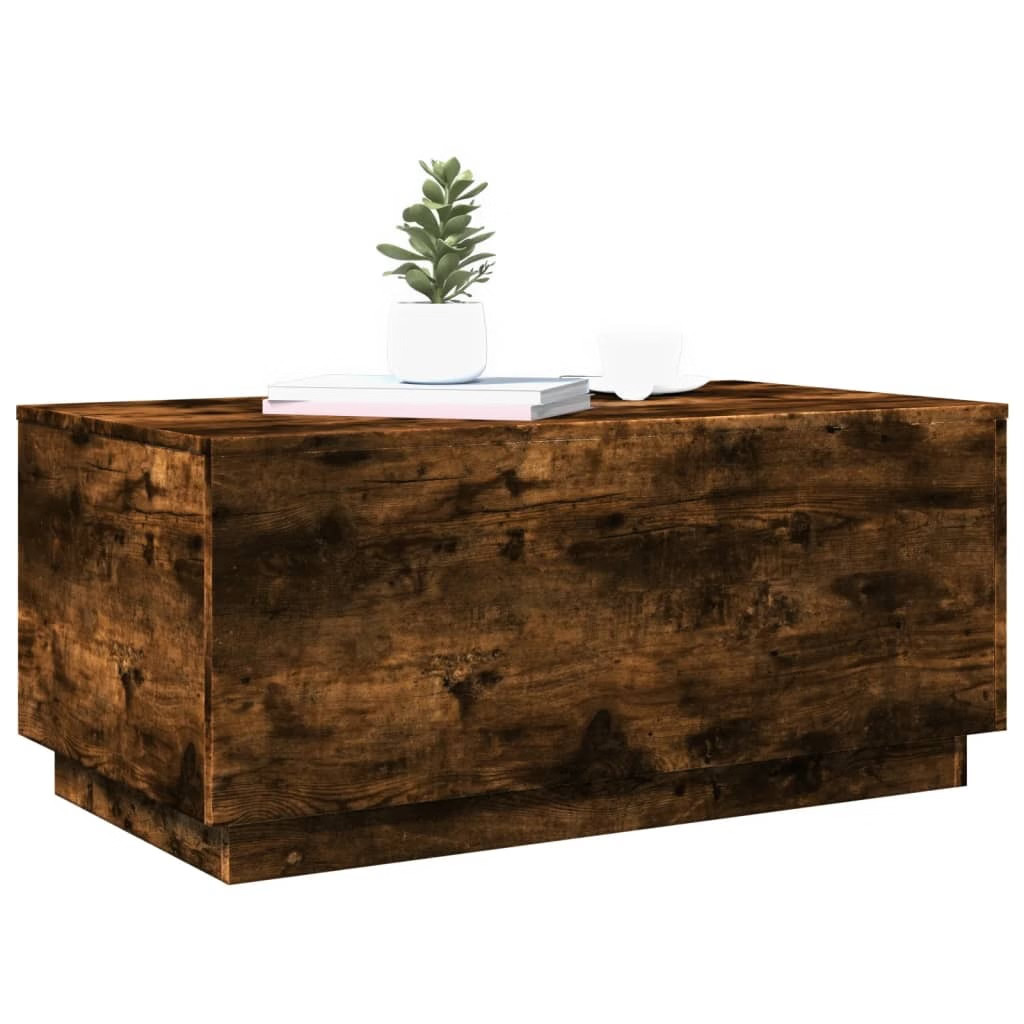 Coffee Table Smoked Oak Engineered wood 35.4×19.7×15.7 in