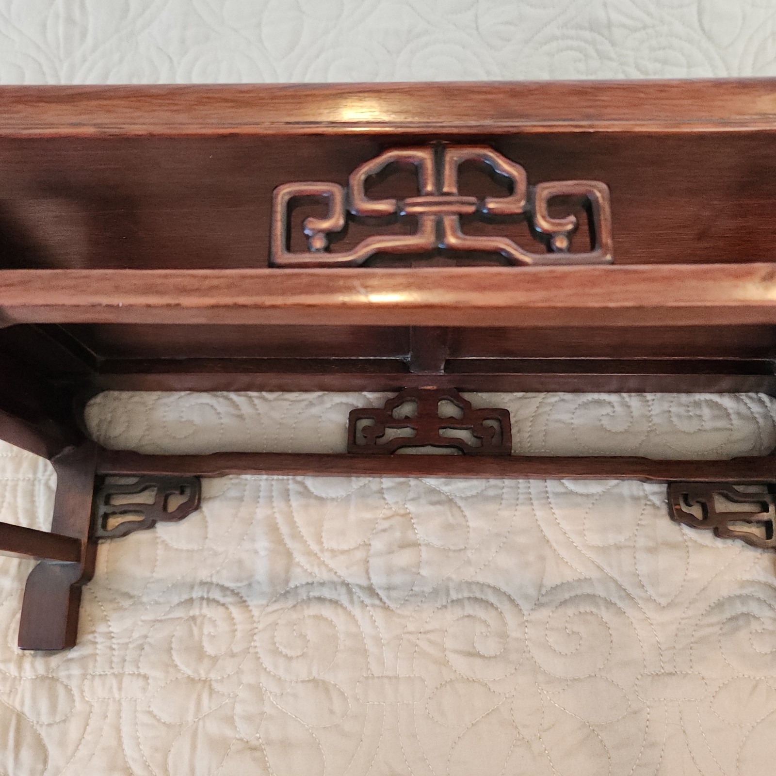 MCM Asian ROSEWOOD Rectangular Table Shrine Alter Bonsai Chestnut Brown 16.75″