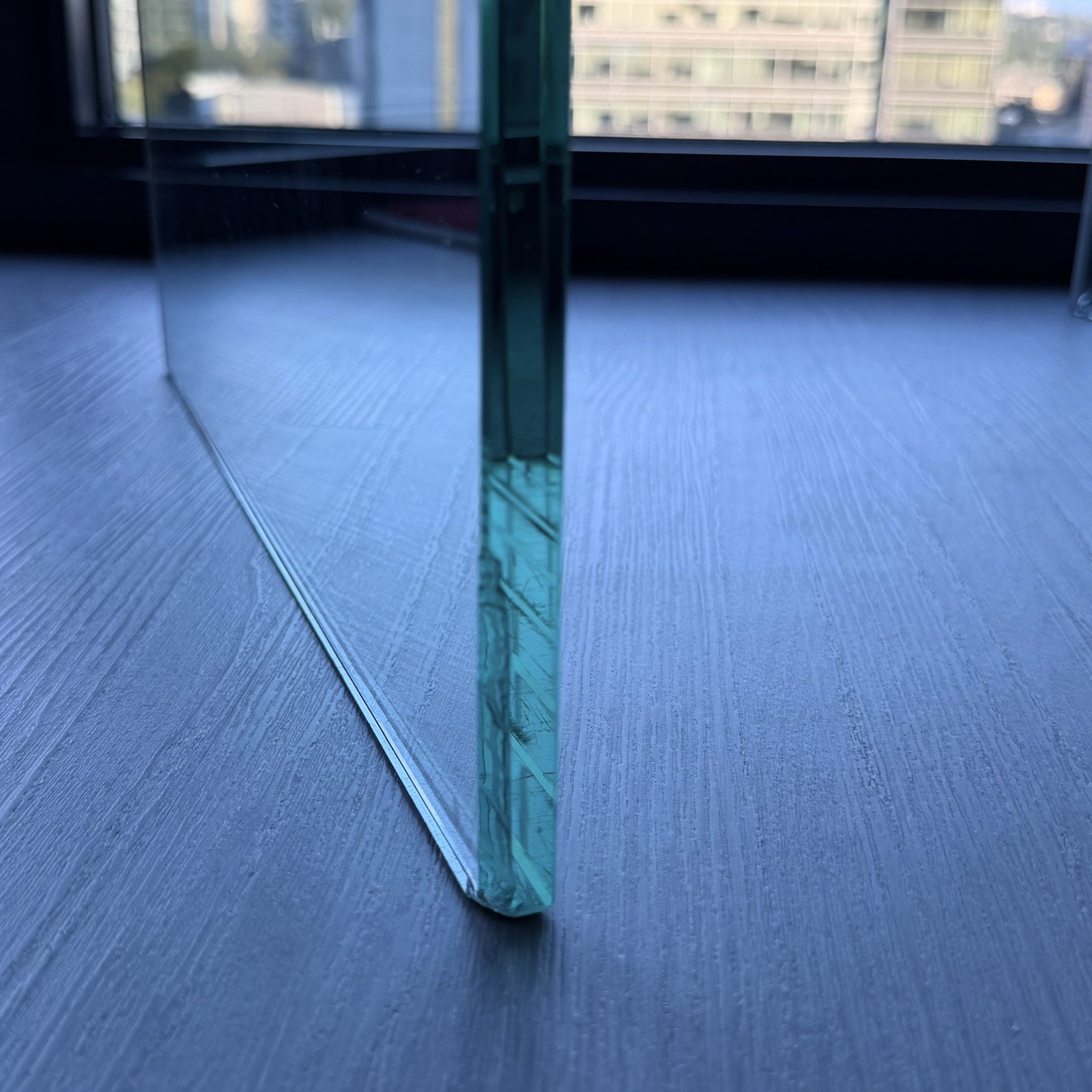 Leon Rosen for Pace Collection Glass & Chrome Waterfall Side Table Vintage 1970s