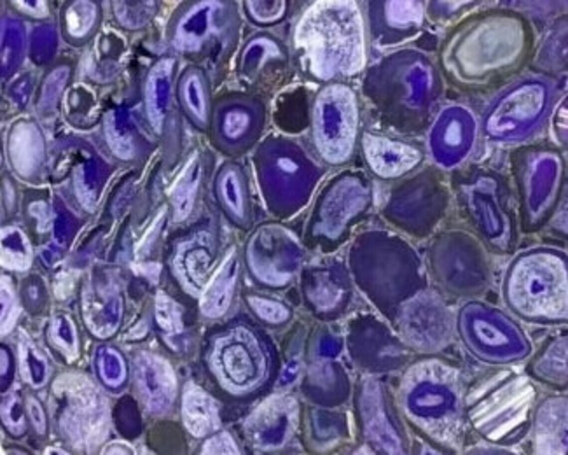 30″x30″ Purple Agate Table, Agate Table , Agate Countertop, Round Agate Table