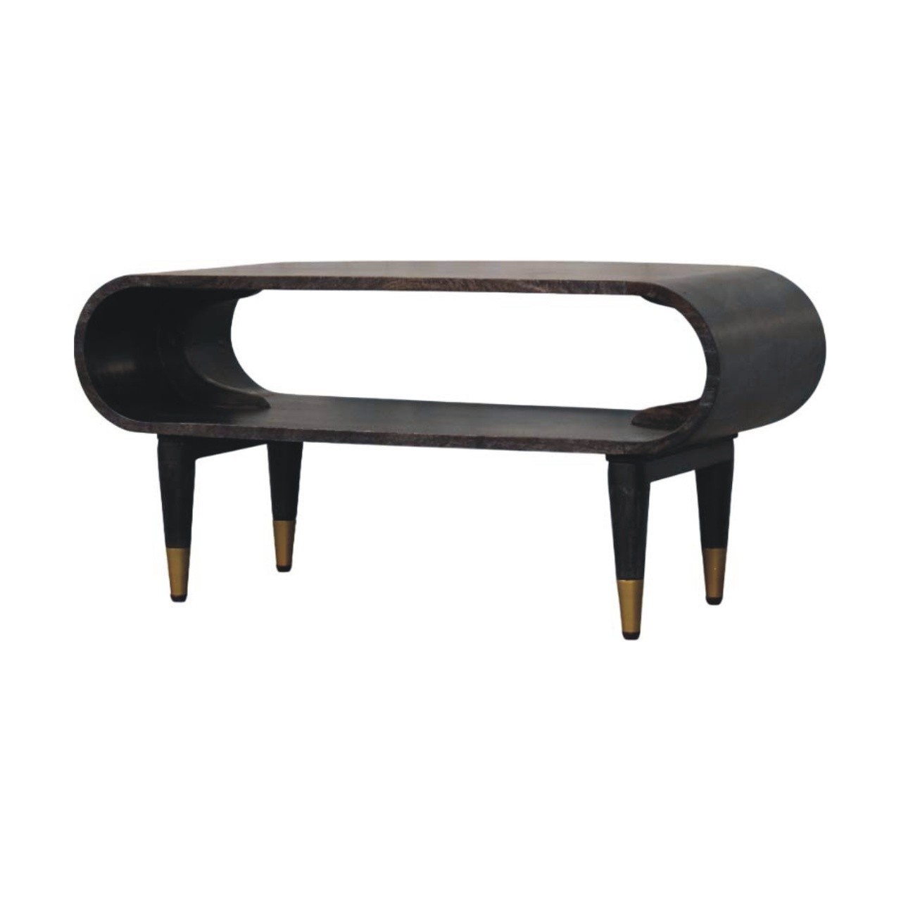 Velvet Mocha Curved Media Console