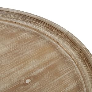 Althea Faux Wood Circular Coffee Table, Nature