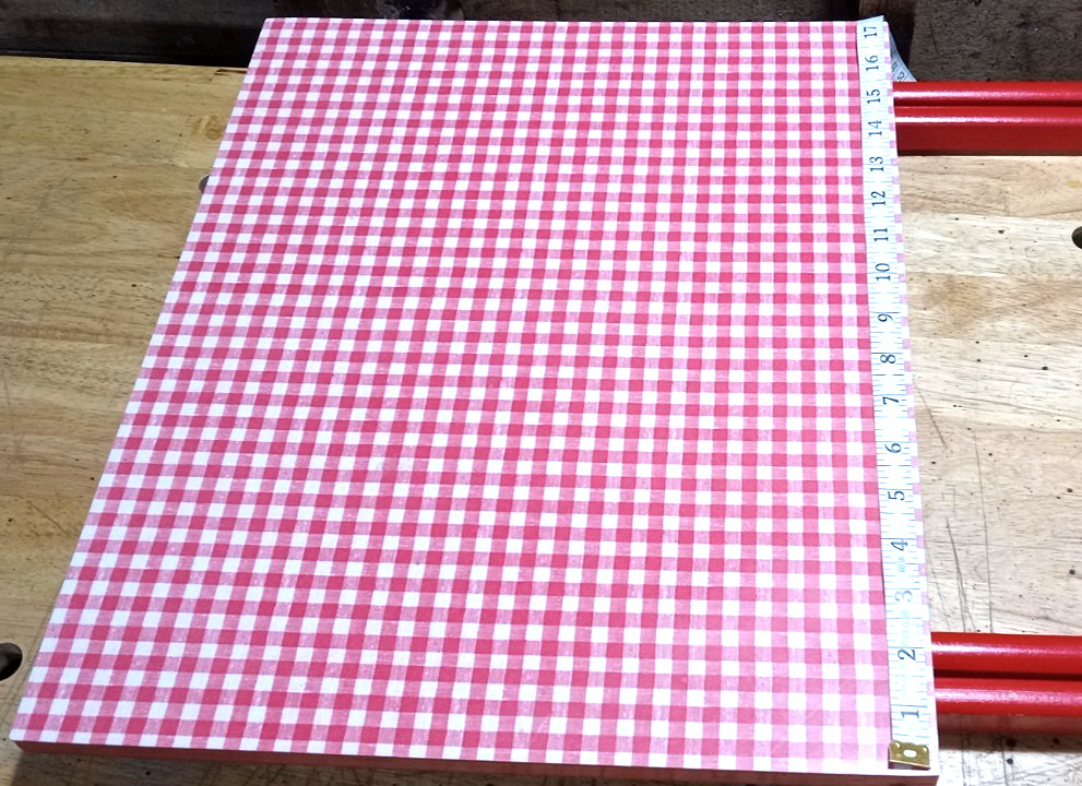 Vintage SCHEIBE Farmhouse Red Gingham Wooden Folding Tables Set of 3