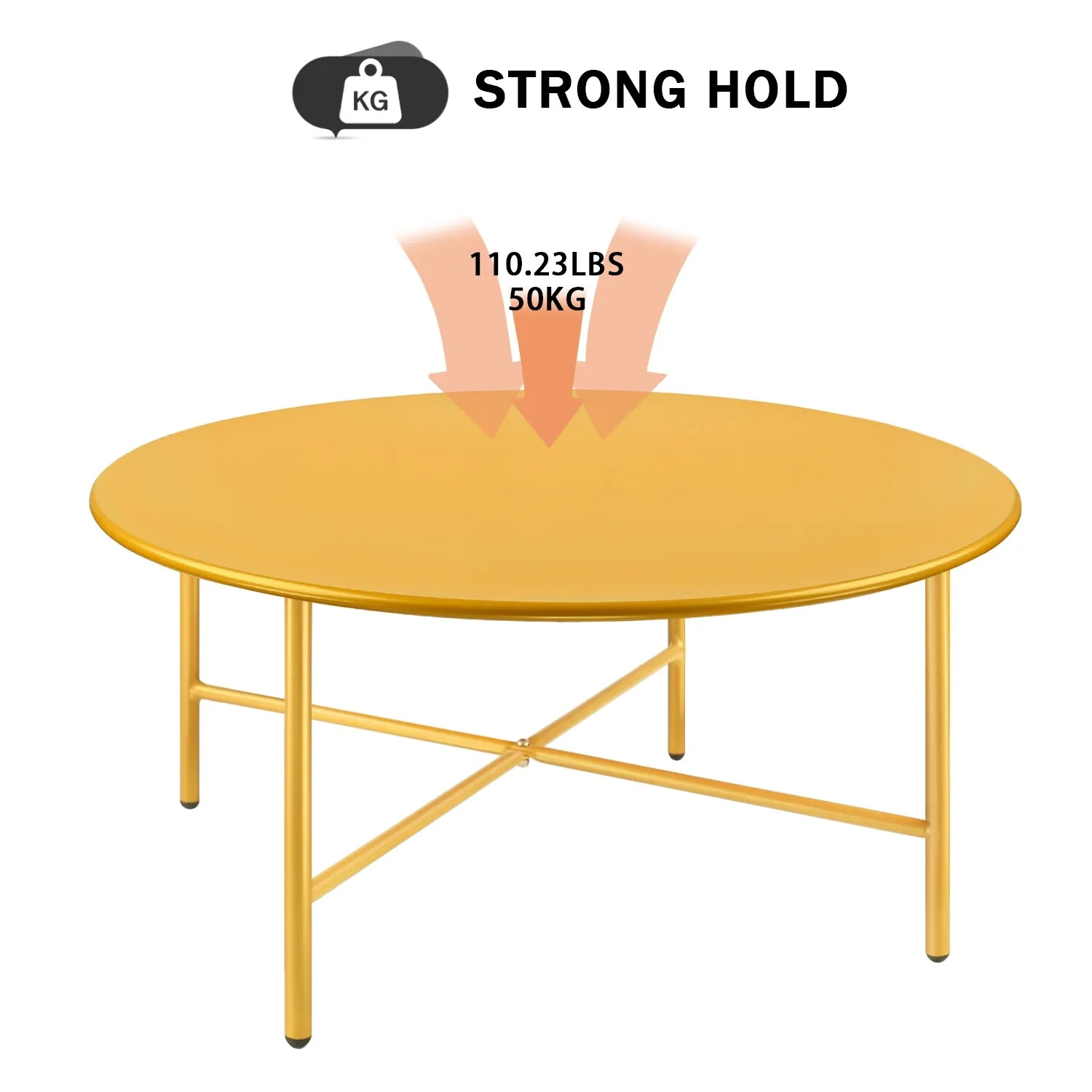 Round Coffee Table, Industrial End Table in Living Room, Side Table for Any Room