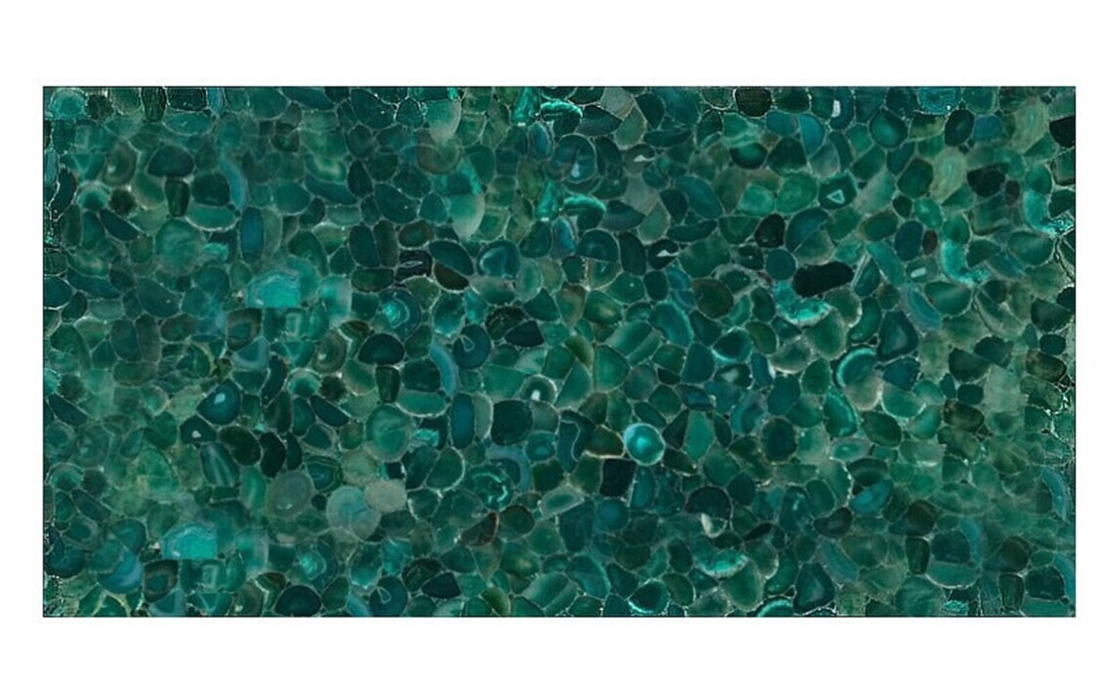Square Shape Resin Coffee Table Top Green Agate Kitchen Corner Table for Home