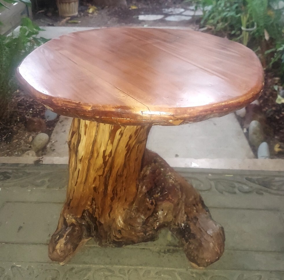Dark Wood Table Handmade Manzanita & Acacia Live Edge Natural Accent Rustic