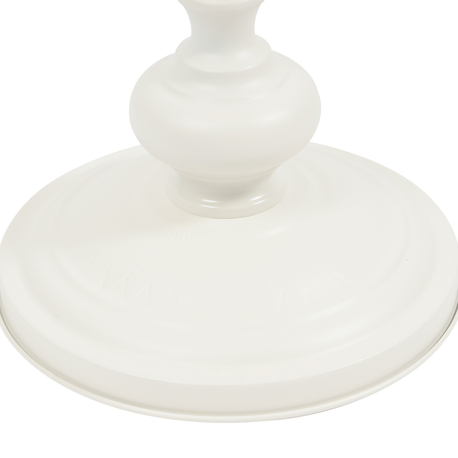 Round Side Table Retro Coffee End Table Small Accent Pedestal Table White Home