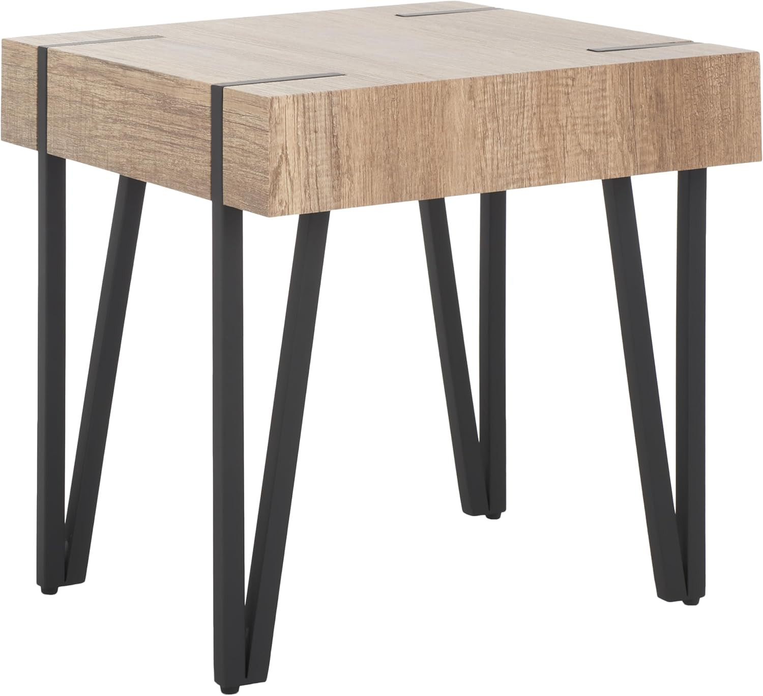 Aburton Multi Brown/Black End Table for Living Room & Bedroom